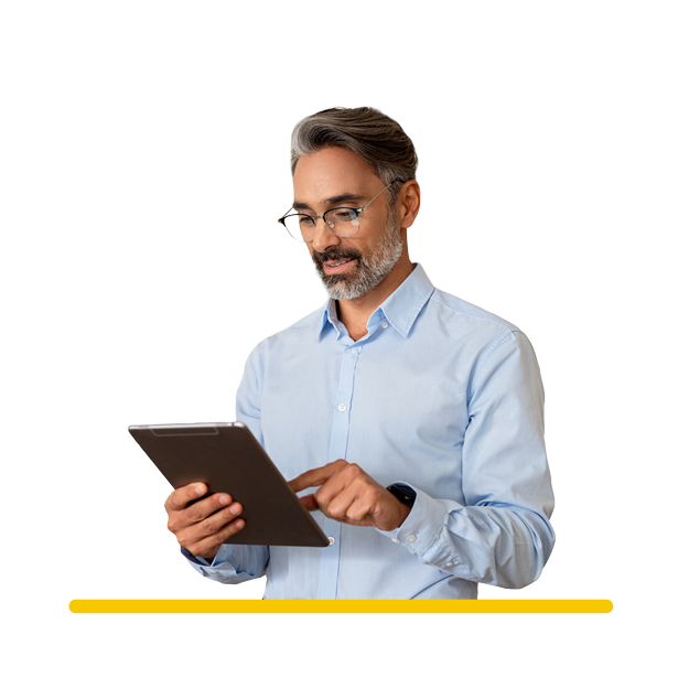 Man with iPad